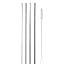 Load image into Gallery viewer, Reusable Metal Drinking Straws 4/8Pcs 304 Stainless Steel Sturdy Bent Straight Drinks Straw