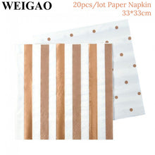 Load image into Gallery viewer, WEIGAO Rose Gold Party Disposable Tableware Champagne Cup Plate Straws 1st Birthday Party Decor Kids Baby Shower Party Supplies