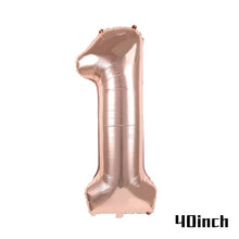 Load image into Gallery viewer, WEIGAO Rose Gold Party Disposable Tableware Champagne Cup Plate Straws 1st Birthday Party Decor Kids Baby Shower Party Supplies