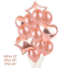 Load image into Gallery viewer, WEIGAO Rose Gold Party Disposable Tableware Champagne Cup Plate Straws 1st Birthday Party Decor Kids Baby Shower Party Supplies