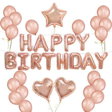 Load image into Gallery viewer, WEIGAO Rose Gold Party Disposable Tableware Champagne Cup Plate Straws 1st Birthday Party Decor Kids Baby Shower Party Supplies